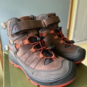 Keen Kids Brown and Red Adventure Boots